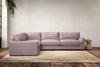 Guddu Large Left Hand Corner Sofa - Recycled Cotton Lavender-nkuku