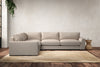 Guddu Large Left Hand Corner Sofa - Recycled Cotton Natural-nkuku