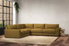 Guddu Large Left Hand Corner Sofa - Recycled Cotton Ochre-nkuku