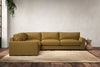 Guddu Large Left Hand Corner Sofa - Recycled Cotton Ochre-nkuku