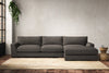 Guddu Large Right Hand Chaise Sofa - Brera Linen Granite-nkuku