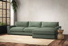 Guddu Large Right Hand Chaise Sofa - Brera Linen Jade-nkuku