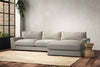 Guddu Large Right Hand Chaise Sofa - Brera Linen Natural-nkuku