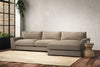 Guddu Large Right Hand Chaise Sofa - Brera Linen Pebble-nkuku