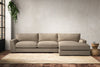 Guddu Large Right Hand Chaise Sofa - Brera Linen Pebble-nkuku