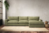 Guddu Large Right Hand Chaise Sofa - Brera Linen Sage-nkuku