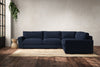 Guddu Large Right Hand Corner Sofa - Brera Linen Indigo-nkuku