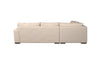 Guddu Large Right Hand Corner Sofa - Recycled Cotton Mocha-nkuku