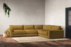 Guddu Large Right Hand Corner Sofa - Recycled Cotton Ochre-nkuku