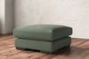 Guddu Medium Footstool - Brera Linen Jade-nkuku