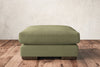 Guddu Medium Footstool - Brera Linen Sage-nkuku