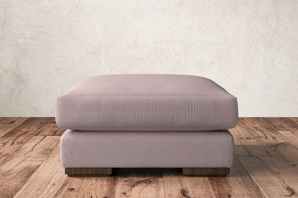 Guddu Medium Footstool - Recycled Cotton Lavender-nkuku