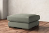 Guddu Medium Footstool - Recycled Cotton Seaspray-nkuku