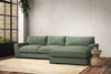 Guddu Medium Right Hand Chaise Sofa - Brera Linen Jade-nkuku