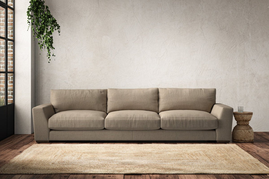 Guddu Super Grand Sofa - Brera Linen Pebble-nkuku