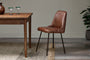 Harsha Leather Dining Chair - Chocolate Brown