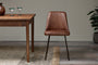 Harsha Leather Dining Chair - Chocolate Brown