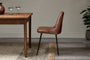 Harsha Leather Dining Chair - Chocolate Brown