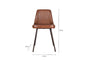 Harsha Leather Dining Chair - Chocolate Brown