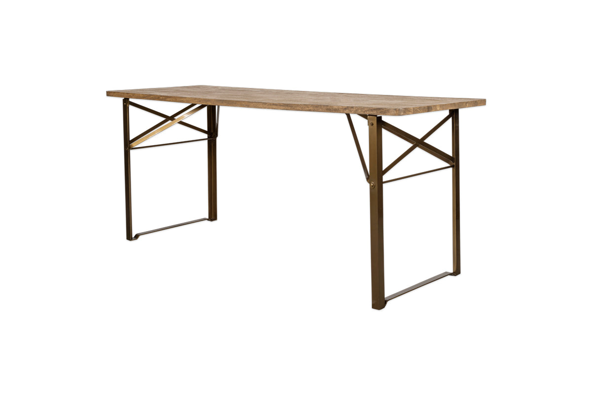 Hanita Mango Wood Folding Dining Table-nkuku