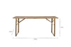 Hanita Mango Wood Folding Dining Table-nkuku