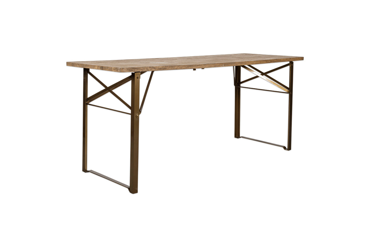 Hanita Mango Wood Folding Dining Table-nkuku