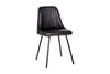 Harsha Leather Dining Chair - Aged Black-nkuku