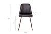 Harsha Leather Dining Chair - Aged Black-nkuku