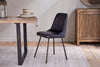 Harsha Leather Dining Chair - Aged Black-nkuku