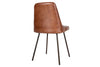 Harsha Leather Dining Chair - Chocolate Brown-nkuku