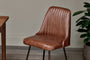 Harsha Leather Dining Chair - Chocolate Brown-nkuku