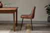 Harsha Leather Dining Chair - Chocolate Brown-nkuku