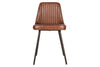 Harsha Leather Dining Chair - Chocolate Brown-nkuku