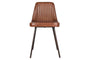 Harsha Leather Dining Chair - Chocolate Brown-nkuku