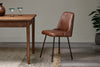 Harsha Leather Dining Chair - Chocolate Brown-nkuku