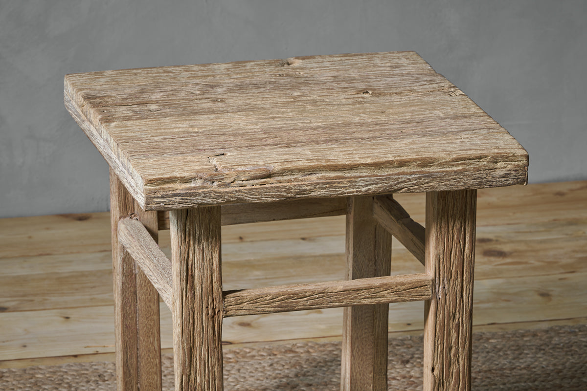 Ibo Reclaimed Wood Side Table - Natural