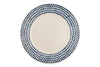 Indigo Drop Dinner Plate - Cream & Indigo