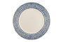 Indigo Drop Dinner Plate - Cream & Indigo