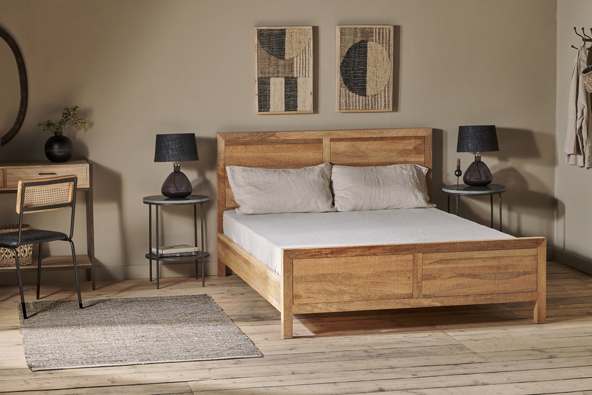 Indali Mango Wood Bed - Natural - King