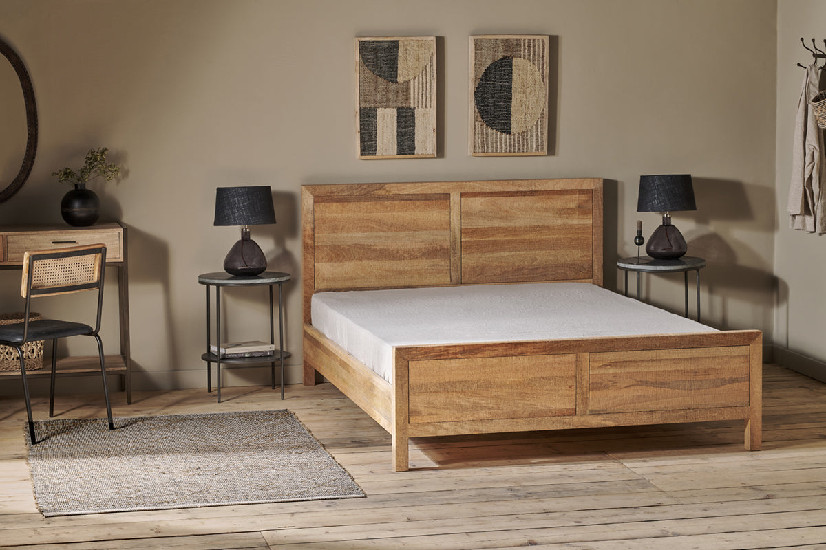 Indali Mango Wood Bed - Natural - King