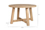 Indali Mango Wood Round Dining Table - Large