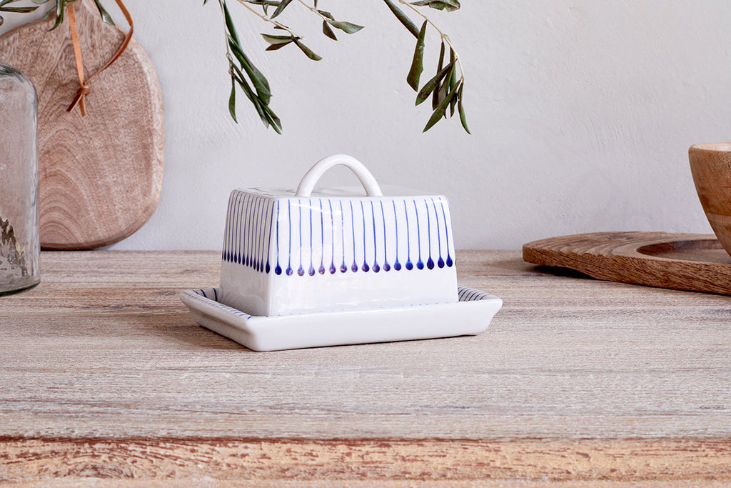 Iba Butter Dish - Indigo-nkuku