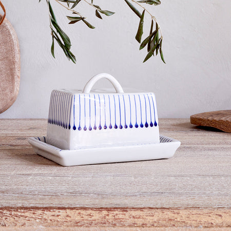 Iba Butter Dish - Indigo-nkuku