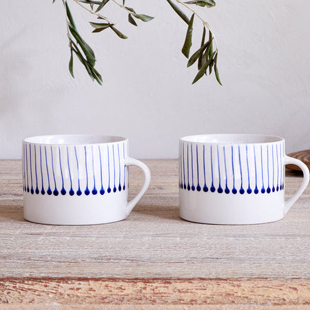 Iba Mug - Indigo - Large (Set of 2)-nkuku