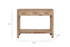 Ibo Reclaimed Wood 3 Drawer Console Table - Natural-nkuku