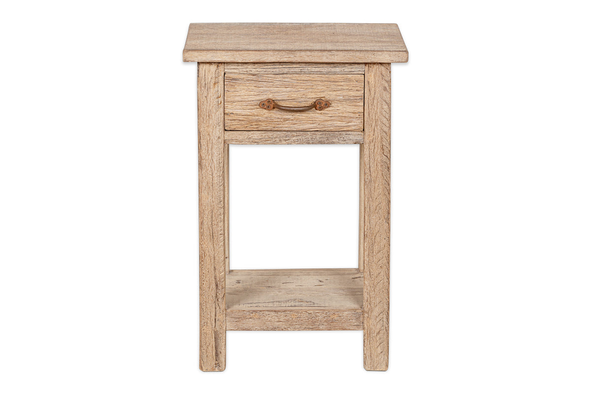 Ibo Reclaimed Wood Bedside Table - Natural-nkuku