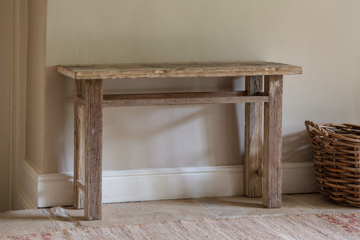 Ibo Reclaimed Wood Console Table - Natural- nkuku