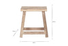 Ibo Reclaimed Wood Low Stool - Natural- nkuku