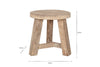 Ibo Reclaimed Wood Round Side Table - Natural- nkuku