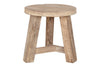 Ibo Reclaimed Wood Round Side Table - Natural- nkuku